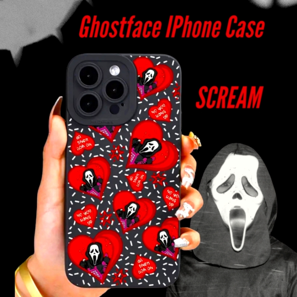 NWT!! SCREAMS GHOSTFACE IPHONE DURABLE CASE!! YOU HANG UP CASE!! Various Sizes